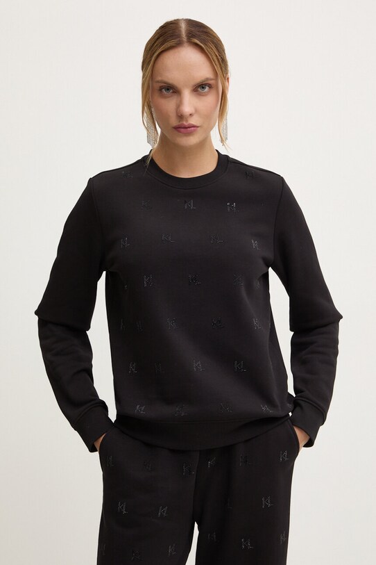 Karl Lagerfeld bluza imprimeu negru 246W1804