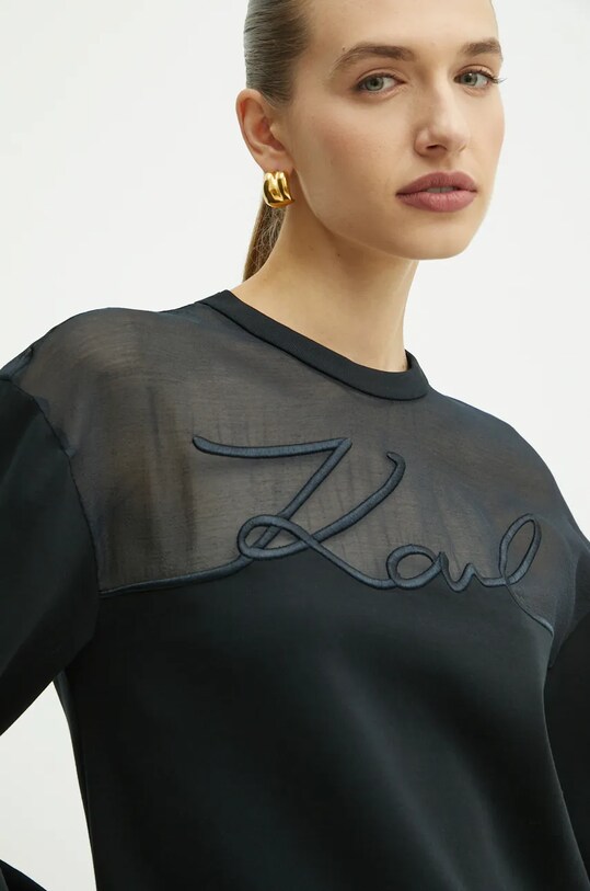 Karl Lagerfeld bluza negru 246W1806