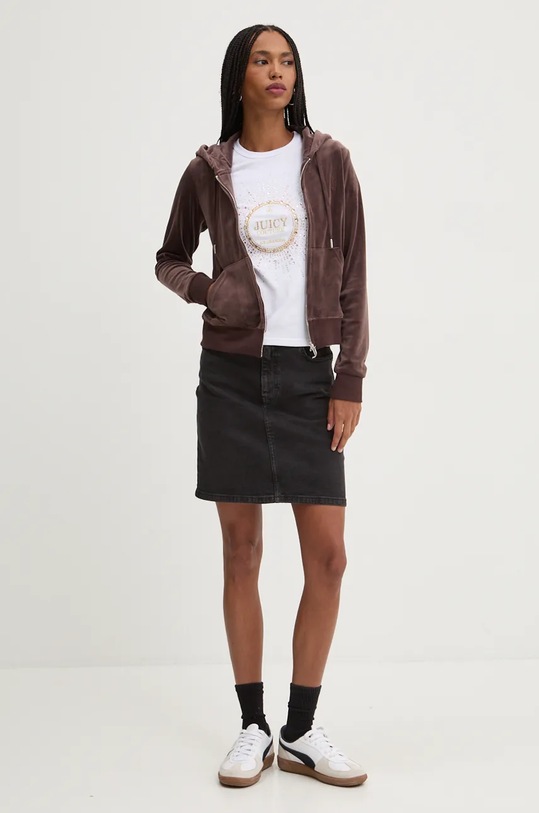 Juicy Couture bluza ROBERTSON CLASS JCAP176EU.193 maro AW24