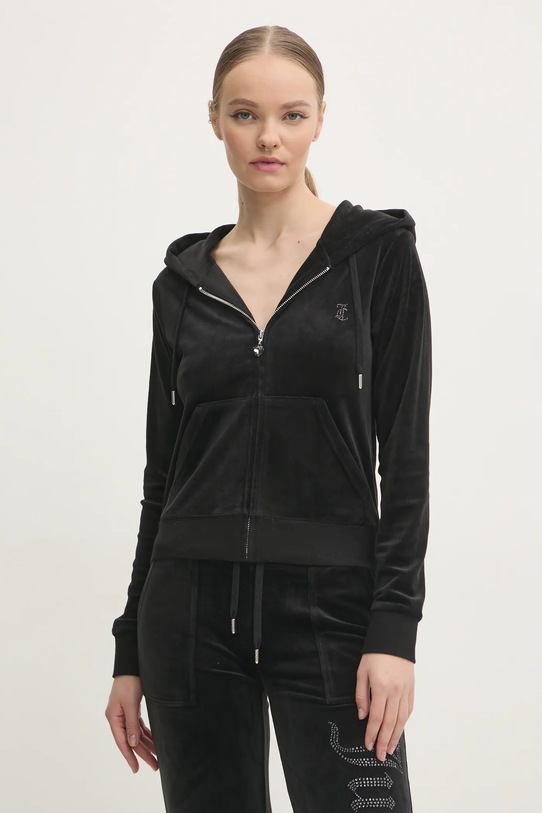 Одяг Велюрова кофта Juicy Couture ROBERTSON JEWELLED VELOUR HOODIE JCBAS224814.101 чорний