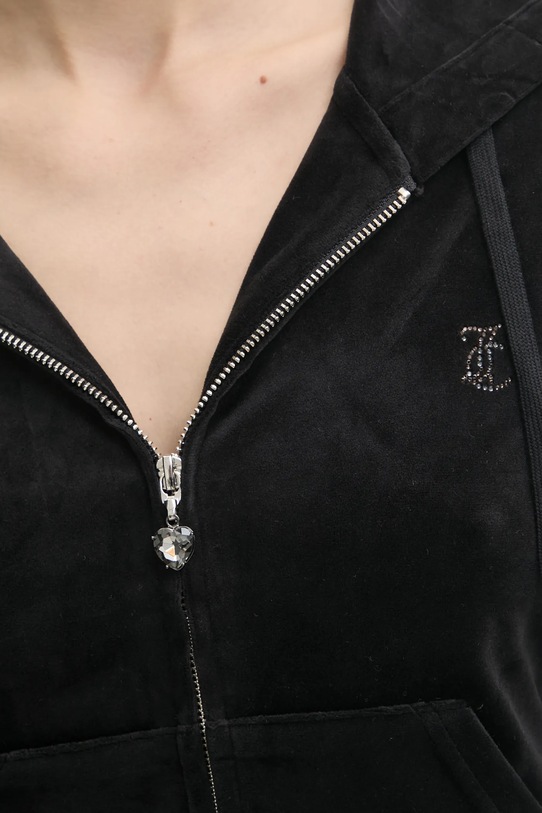 Велюрова кофта Juicy Couture ROBERTSON JEWELLED VELOUR HOODIE JCBAS224814.101