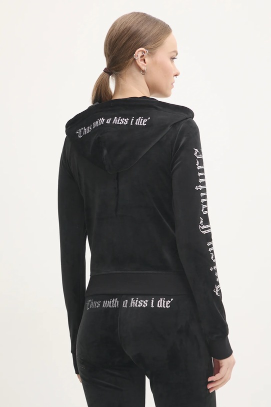 Odzież Juicy Couture bluza welurowa SACRED HEART ROBERTSON HOODIE JCBAS224816.101 czarny