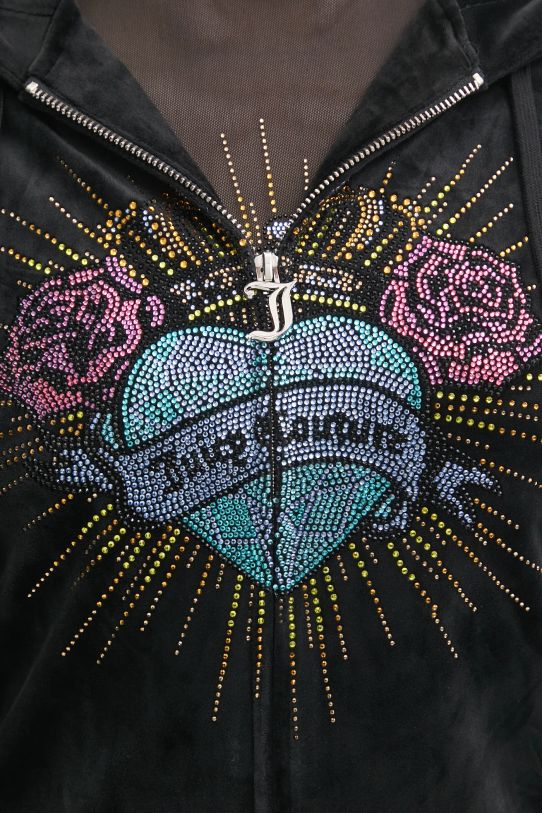 Кофта из велюра Juicy Couture SACRED HEART ROBERTSON HOODIE JCBAS224816.101