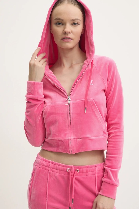 Одяг Велюрова кофта Juicy Couture MADISON HOODIE JCWA122001.679 рожевий