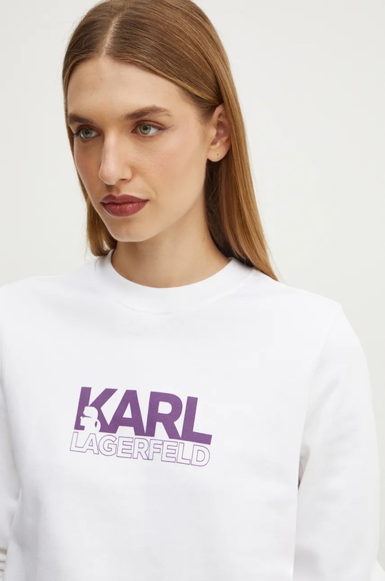Бавовняна кофта Karl Lagerfeld білий 24WW1803