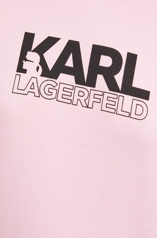 Bavlněná mikina Karl Lagerfeld 24WW1803 růžová