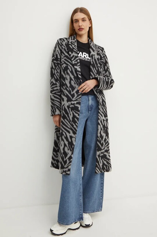 Karl Lagerfeld bluza bawełniana 24WW1803 czarny AW24
