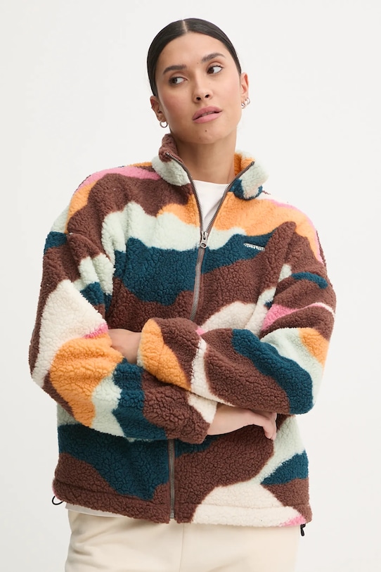 Picture gyapjú pulóver Gypsi mintás barna WSW0344