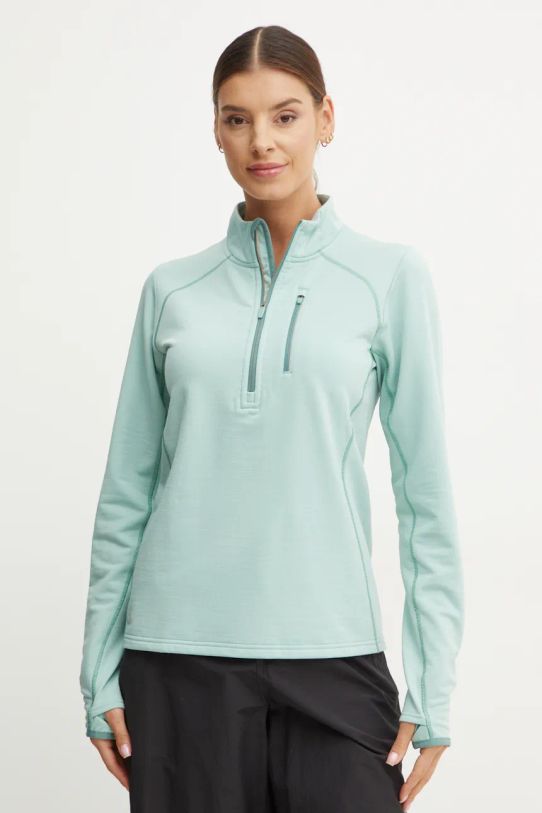 Smartwool bluza sportowa Active Fleece z elastanem turkusowy SW002614