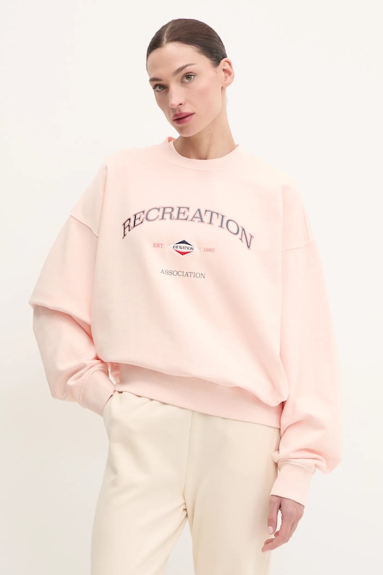 Mikina P.E Nation Recreation bez kapucne ružová 244F404