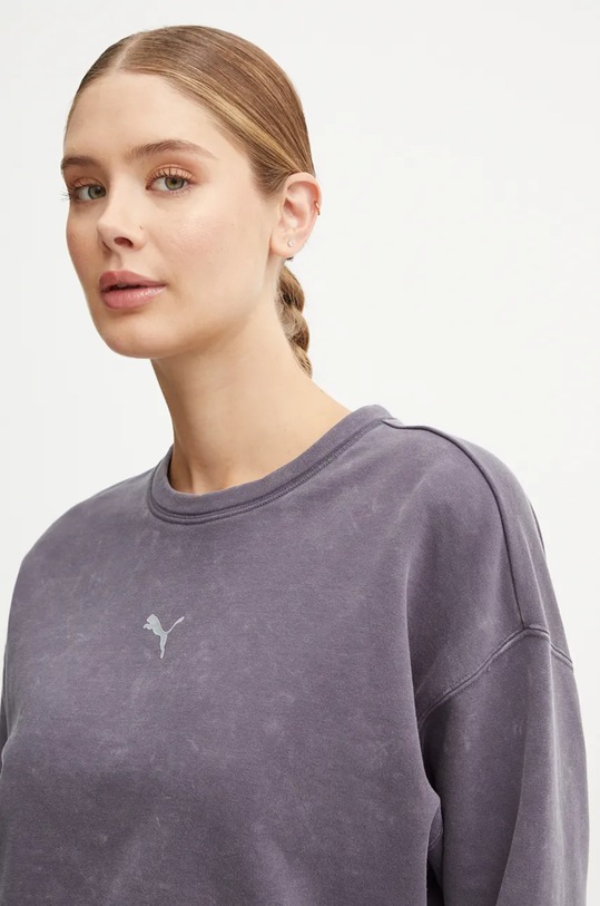 Βαμβακερή μπλούζα Puma μωβ 626799