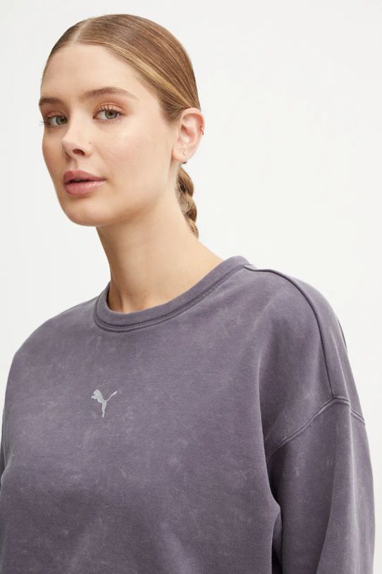 Bavlněná mikina Puma šedá 626799