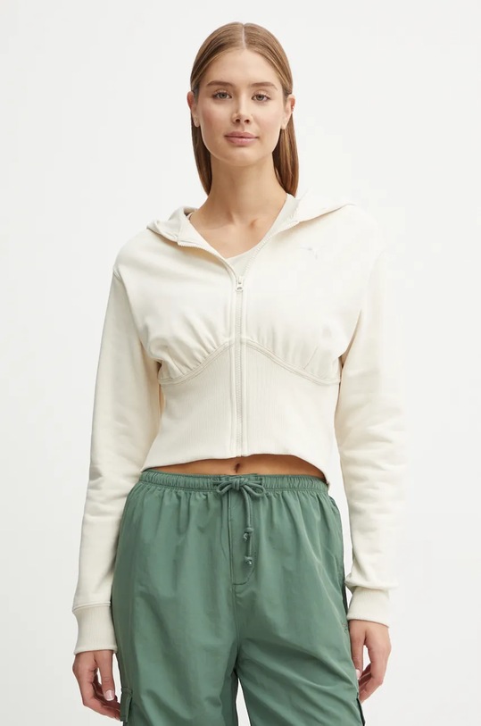 Puma hanorac de bumbac bej 627475