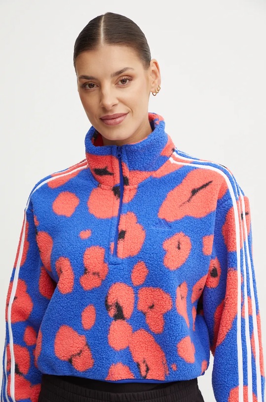 Fleecová mikina adidas Animal modrá IY1664