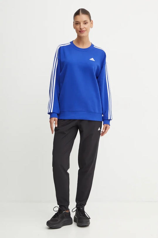 adidas bluza bawełniana Essentials IY4211 niebieski AW24