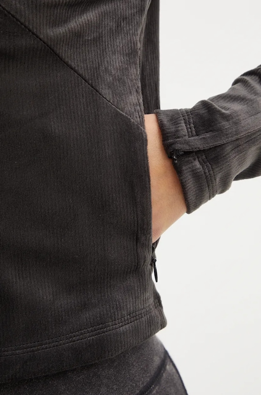 adidas bluză din velur Tiro JJ4666 gri