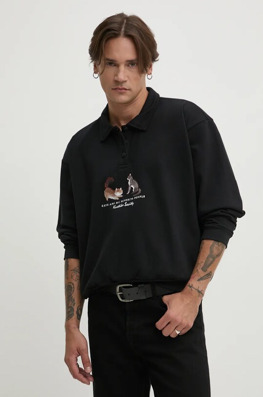 Kaotiko bluza aplikacja czarny AO057.01.M002