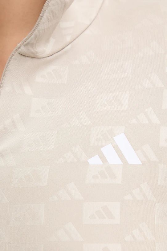 Dukserica za trening adidas Performance Hyperglam IX3201 bež