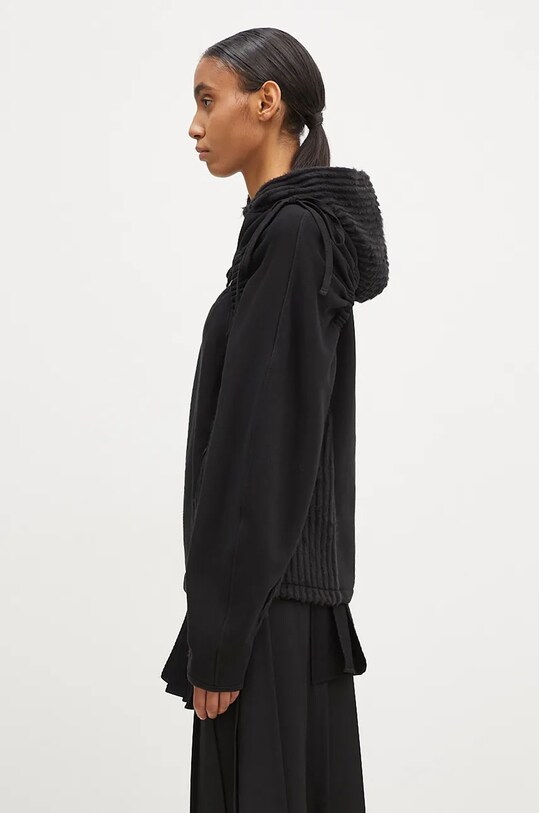 Кофта Andersson Bell Essential Cut Out Shirring Hoodie atb1193w чёрный AW24