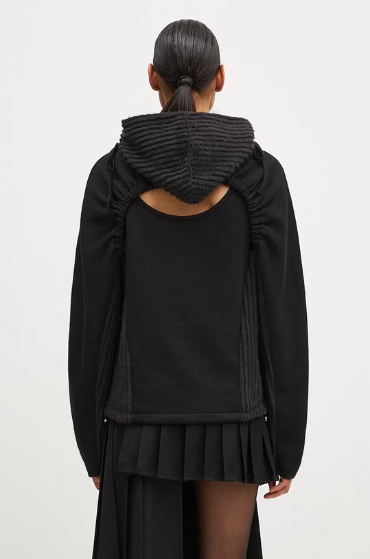 Одежда Кофта Andersson Bell Essential Cut Out Shirring Hoodie atb1193w чёрный