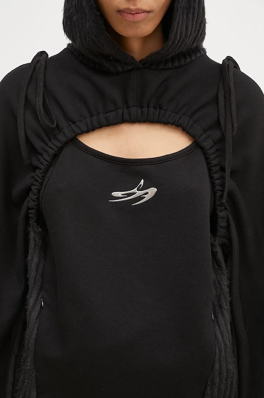 Andersson Bell sweatshirt Essential Cut Out Shirring Hoodie black atb1193w
