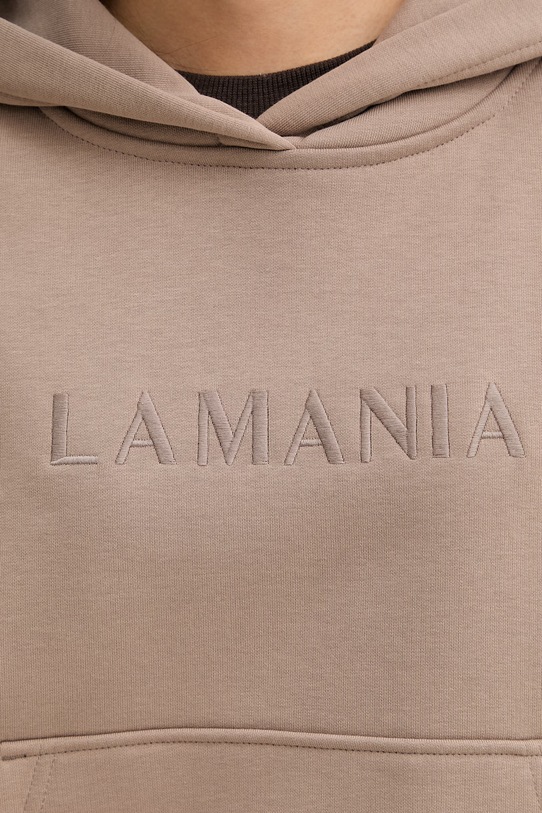 La Mania mikina s kapucí dámská s bavlnou BROOK BROOK béžová