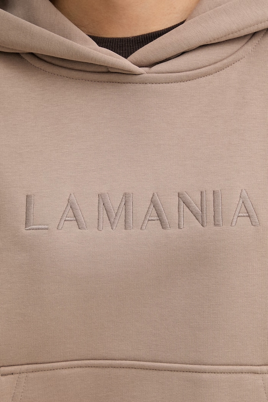 La Mania mikina s kapucí dámská s bavlnou BROOK BROOK béžová