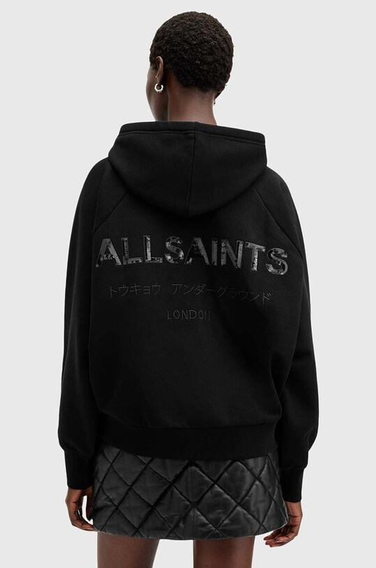 AllSaints hanorac de bumbac TALON UNDRGRND HOODY negru W051JB