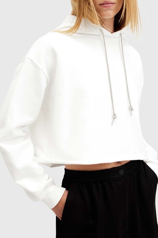 Bavlněná mikina AllSaints PIPPA SPARKLE HOODY W117JB bílá AW24