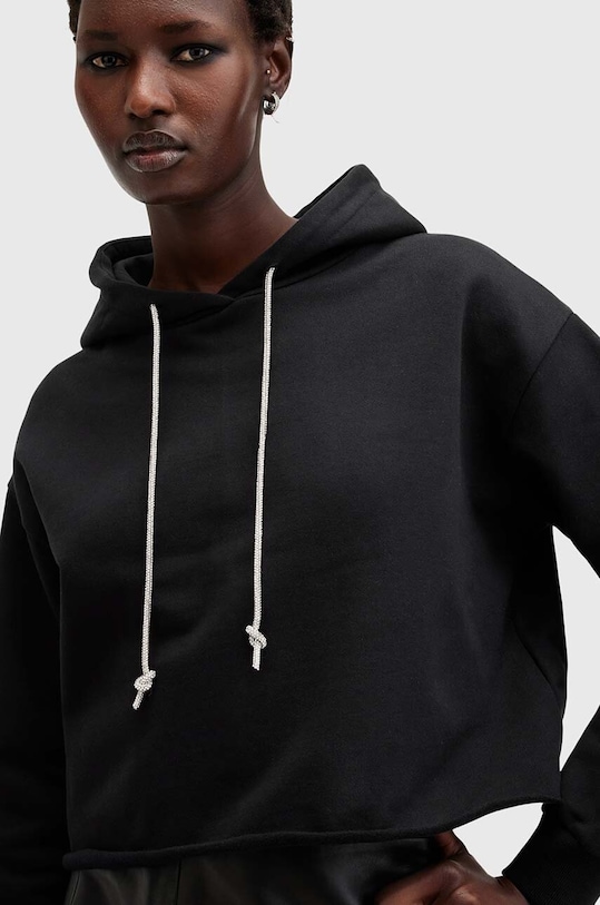 Bavlnená mikina AllSaints PIPPA SPARKLE HOODY W117JB čierna AW24