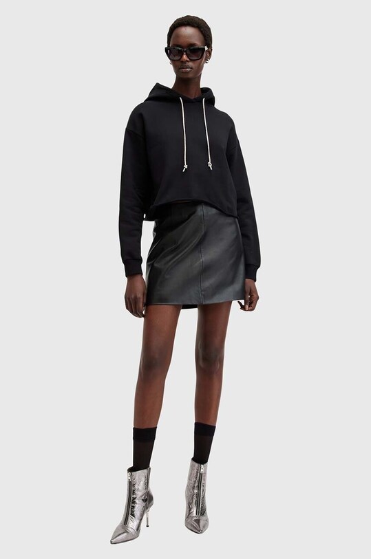 Бавовняна кофта AllSaints PIPPA SPARKLE HOODY чорний W117JB