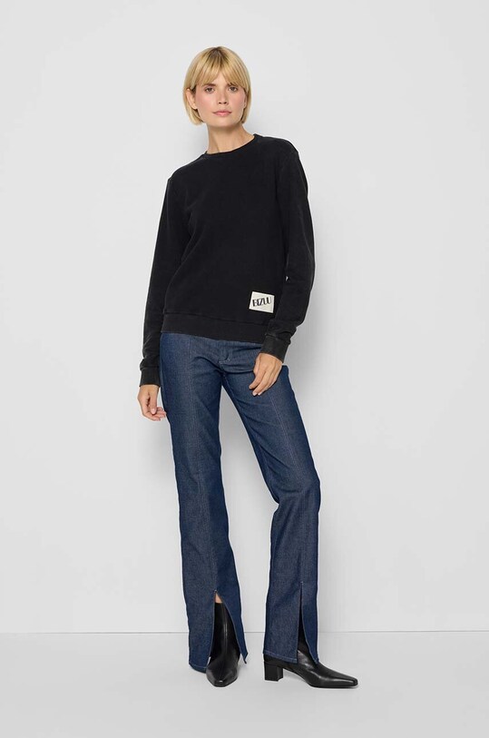 Bizuu bluza bawełniana FJORDA FJORDA.CZARNY czarny AW24