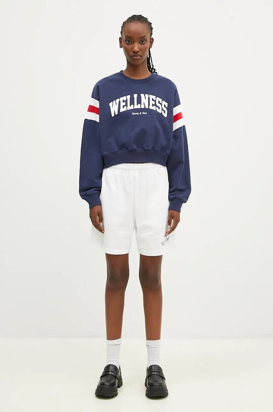 Sporty & Rich cotton sweatshirt Wellness Ivy WS058S406WN navy