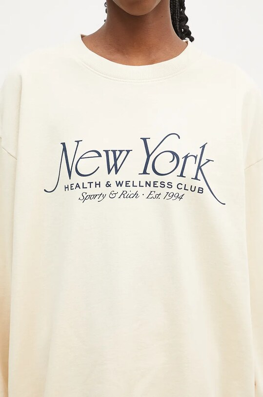 Бавовняна кофта Sporty & Rich NY 94 бежевий WS067S409NC