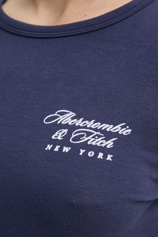 Tričko s dlhým rukávom Abercrombie & Fitch KI157.4309.200 tmavomodrá