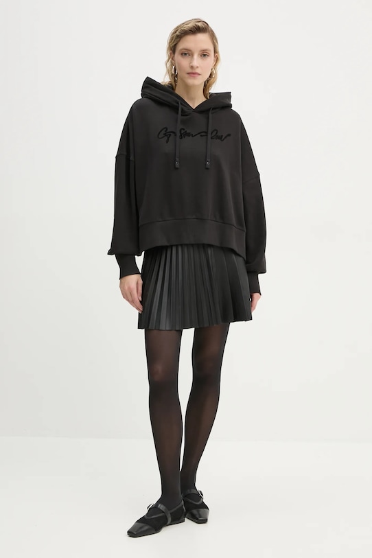 Bavlnená mikina G-Star D25168.D562 čierna AW24