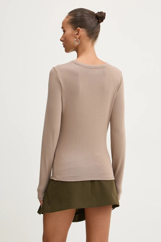 Odzież Abercrombie & Fitch longsleeve KI139.4833.410 beżowy