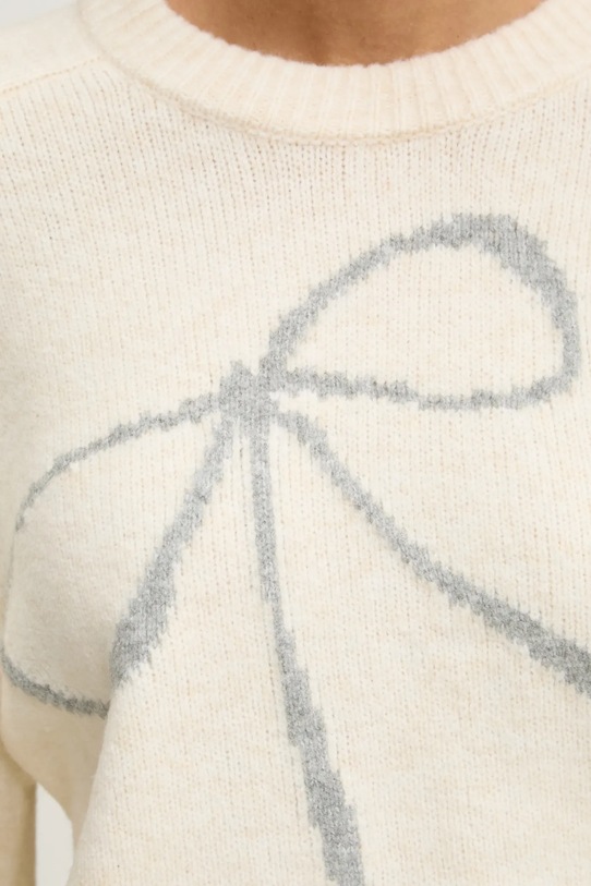 Abercrombie & Fitch sweter z domieszką wełny KI150.4364.178 beżowy