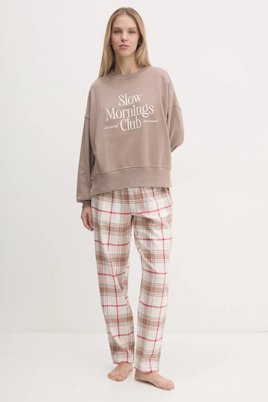 Abercrombie & Fitch bluza lounge KI152.4247.380 beżowy AW24