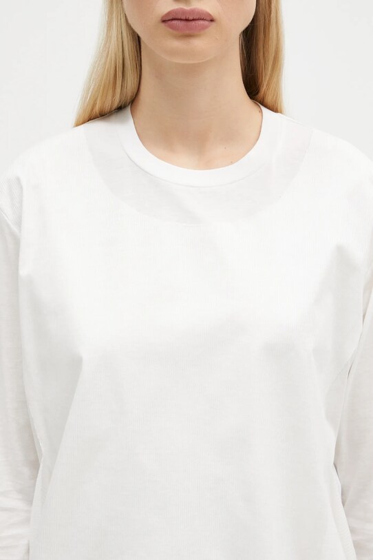 Βαμβακερή μπλούζα με μακριά μανίκια Undercover C/S λευκό UC2D1805