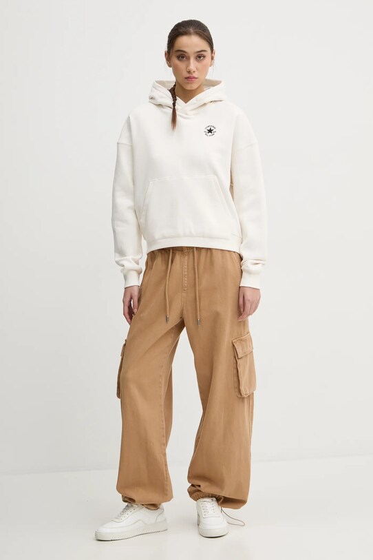 Converse felpa in cotone 10027065.A04 beige AW24
