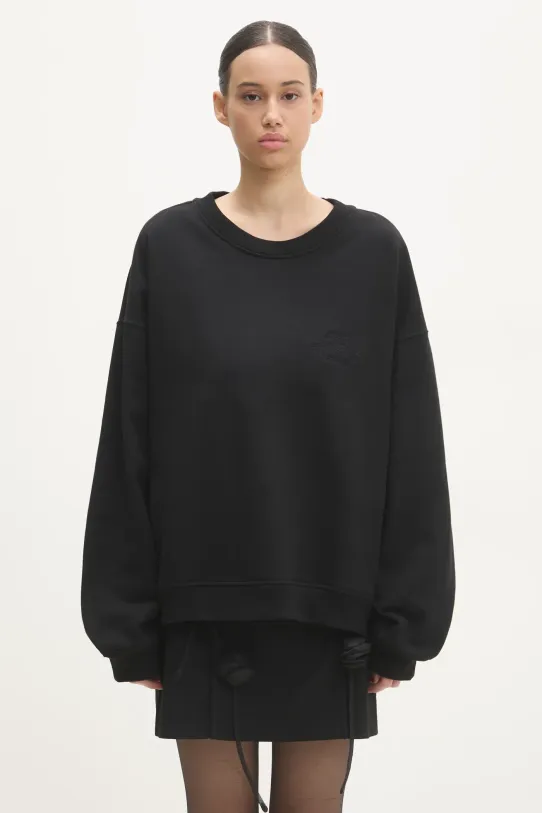 Βαμβακερή μπλούζα Fiorucci Angel απλό μαύρο M01FPSCR188CJ05BK01