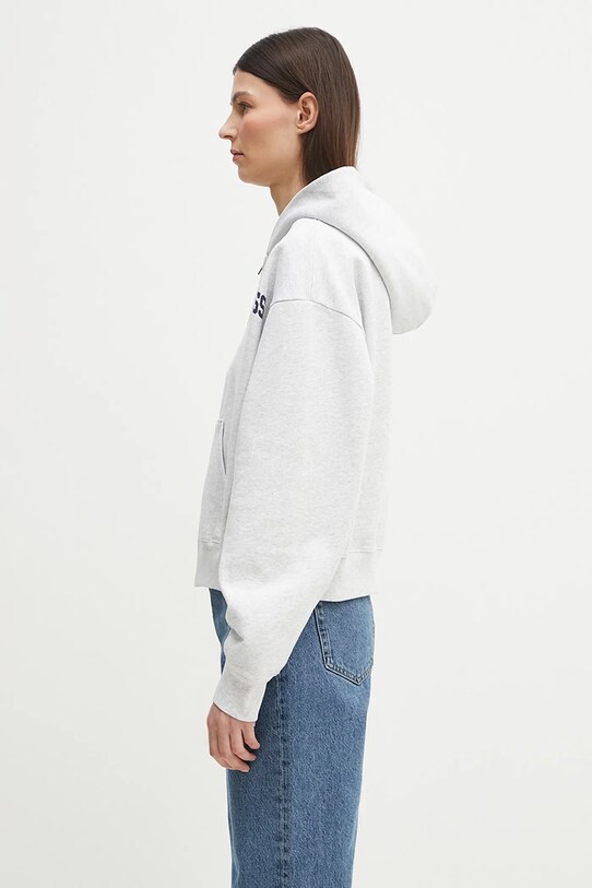 Sporty & Rich felpa Wellness Ivy Cropped Zip ST068514001GY03 grigio AW24