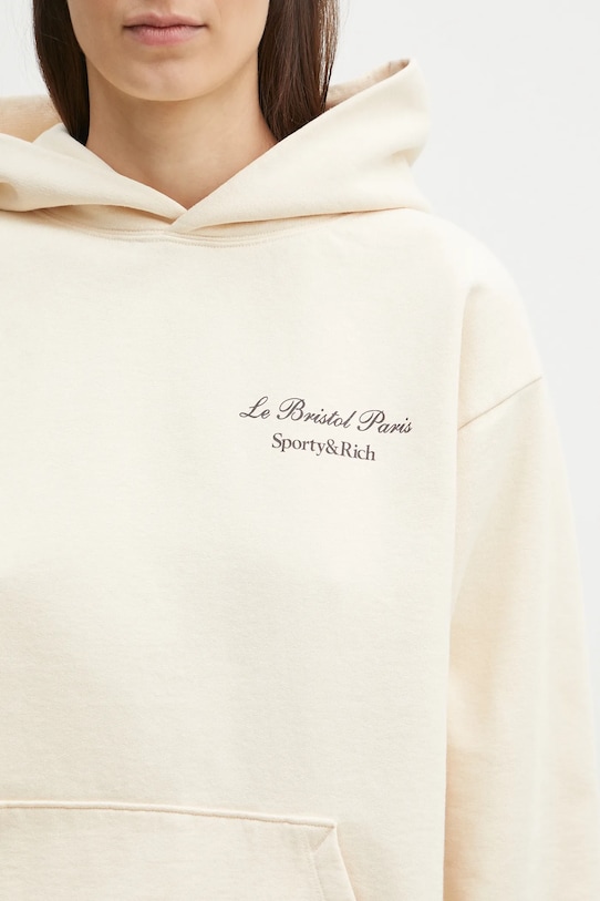 Sporty & Rich bluza bawełniana Faubourg beżowy ST070517619CR01