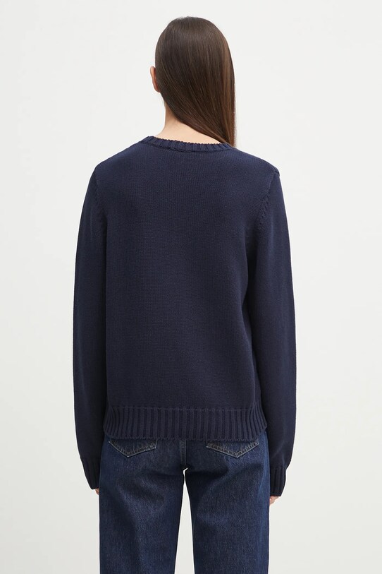 Oblečení Bavlněný svetr Sporty & Rich Bristol Crest Cotton Knit WS065517621BL32 námořnická modř