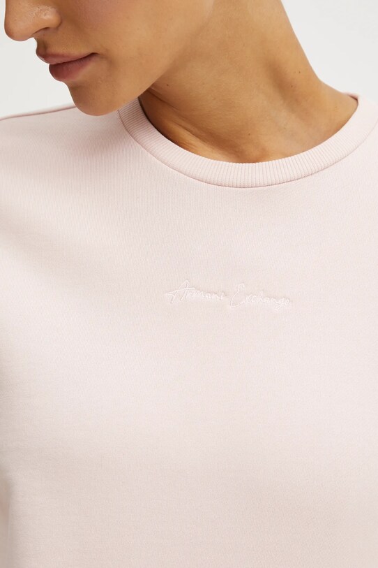 Bavlnená mikina Armani Exchange 6DYM70.YJEEZ ružová