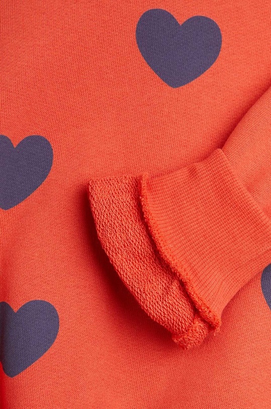 Dziewczynka Mini Rodini bluza dziecięca Hearts 2462013142 czerwony