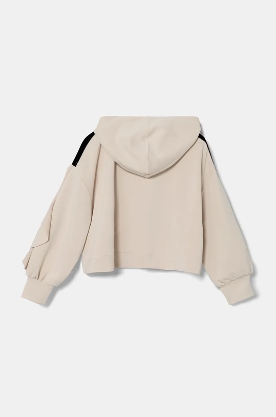 Dětská mikina EA7 Emporio Armani 6DFM08.FJZBZ béžová AW24