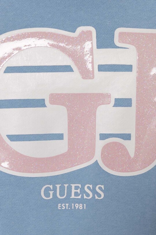 Dievča Detská bavlnená mikina Guess J4YQ01.KA6R4.9BYH modrá