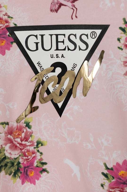 DÍVKA Dětská bavlněná mikina Guess J4YQ02.KA6R3.9BYH růžová